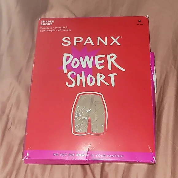 NWT SPANX Power Shorts Soft Nude 6 Inch Inseam Size Medium - Picture 4 of 6